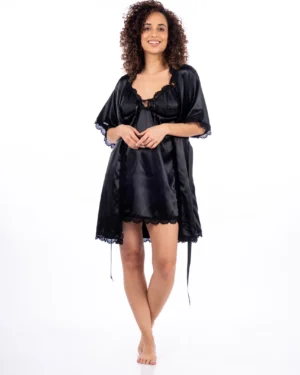 Vestido con bata Becky Negro