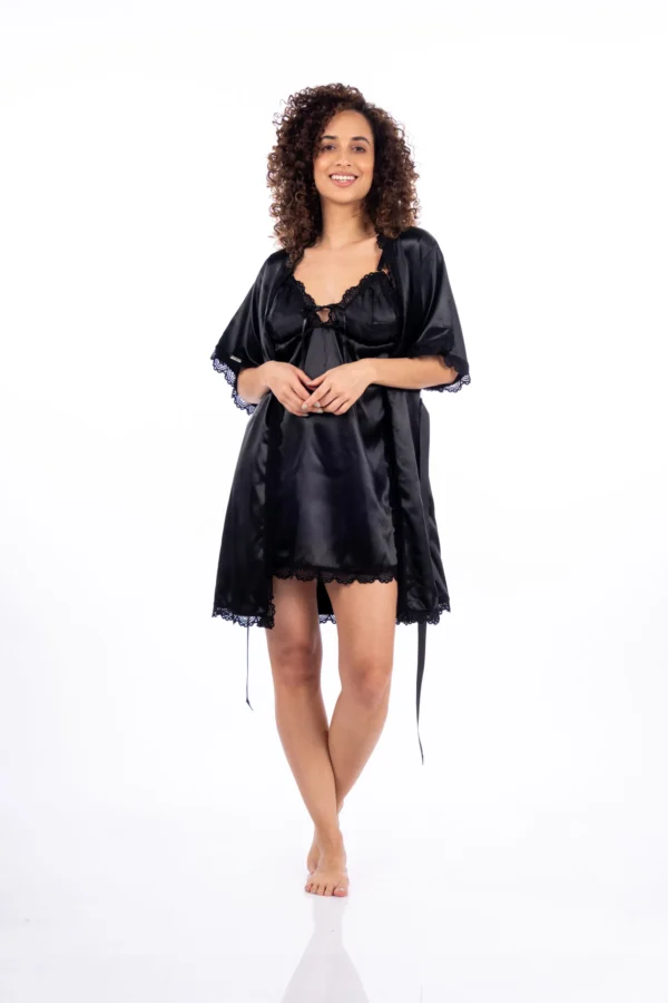 Vestido con bata Becky Negro
